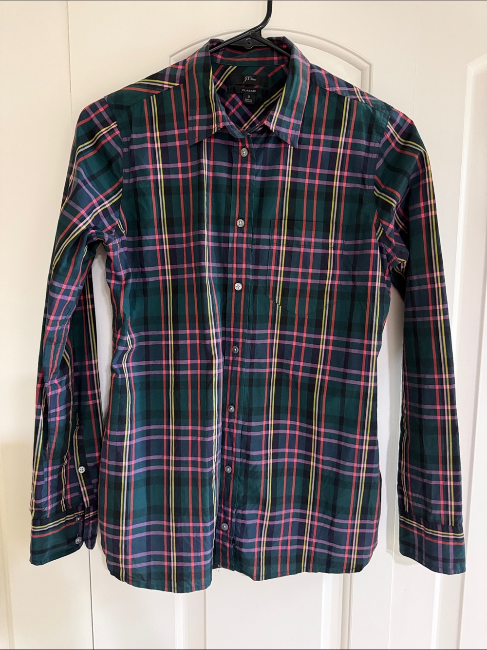 J. Crew Green Plaid Button-Down - Picture 6 of 6